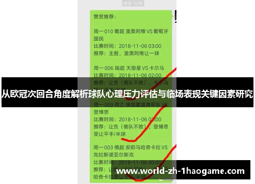 从欧冠次回合角度解析球队心理压力评估与临场表现关键因素研究